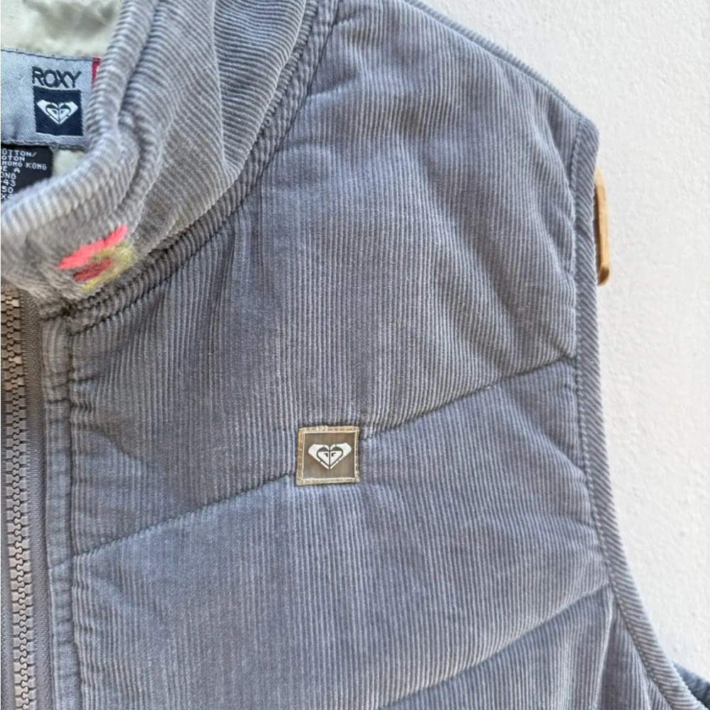 90s Quicksilver Roxy Corduroy vest sz:m - Picture 4 of 12